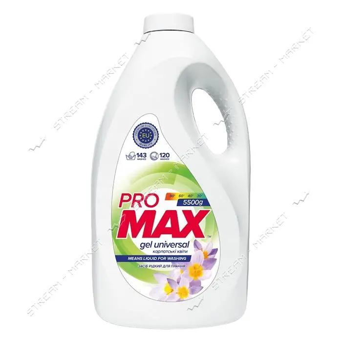Средство жидкое для стирки Oniks PRO MAX GEL UNIVERSAL Карпатские цветы 5.5кг                       