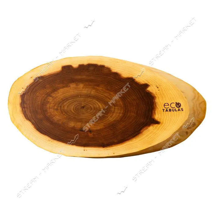 Доска деревянная Eco Tabulas овальная без коры 230х420х30