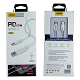 Кабель Aspor A108L PD Computer Fast Charge Type-C 100W 2м  белый type-c to type-c                   