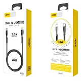 Кабель Aspor A110 Lightning Quick Charge 20W 1м черный