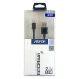 Кабель Aspor A172 Lightning 2.1А 1.2м черный                                                        