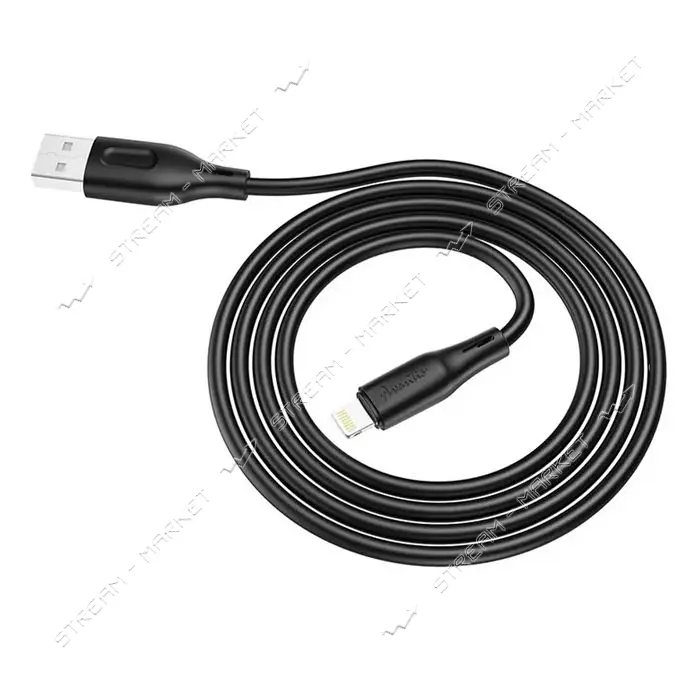 Кабель Avantis AC-87i Silicone Lightning 2.4А 1м черный