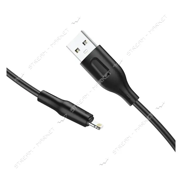 Кабель Avantis AC-87i Silicone Lightning 2.4А 1м черный