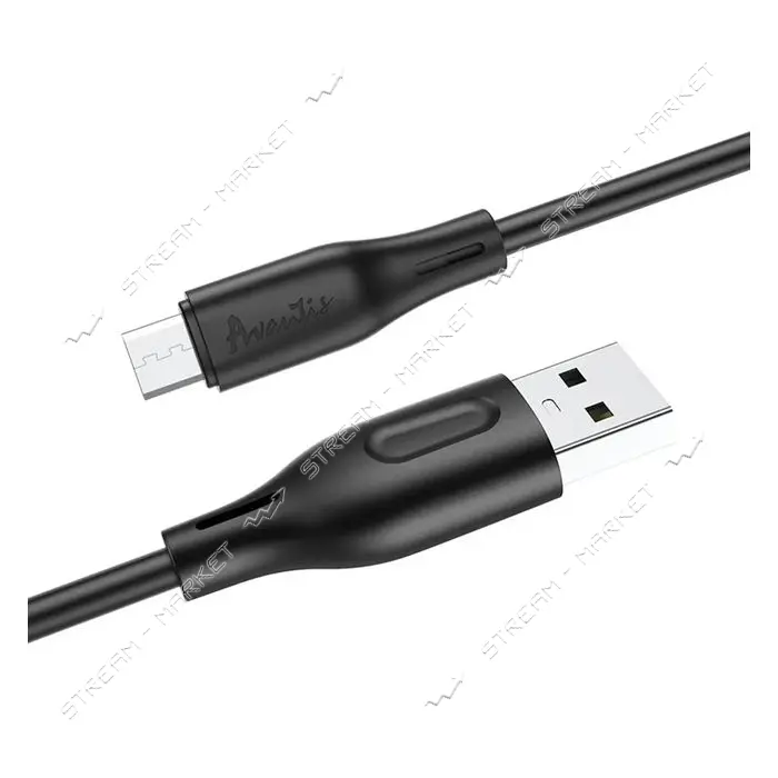 Кабель Avantis AC-87m Plus Micro Silicone 2м черный                                                 