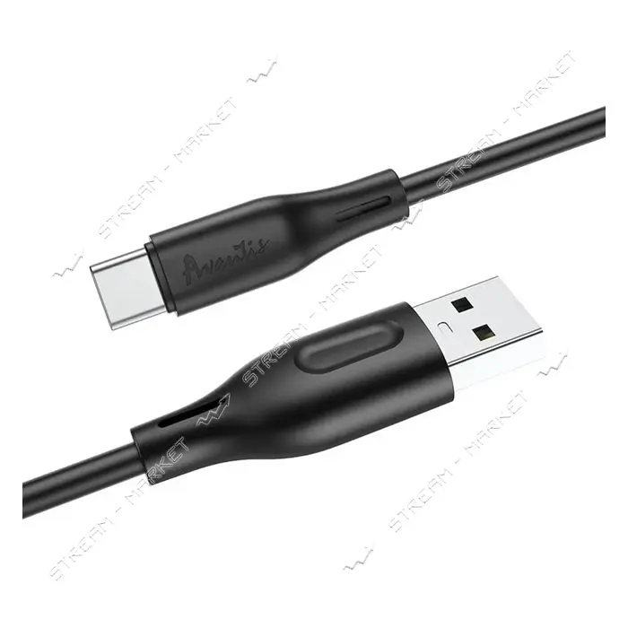 Кабель Avantis AC-87t Plus Type-C Silicone 2м черный                                                