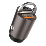 Автомобильное зарядное устройство Aspor A908 блочок QC плюс PD 30W USB/USB-C Mini графит            