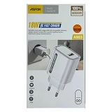 Сетевое зарядное устройство Aspor A803 USB/18W плюс USB кабель Micro белое