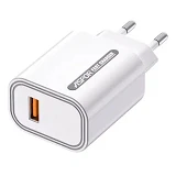 Сетевое зарядное устройство Aspor A803 USB/18W плюс USB кабель Type-C белое                         