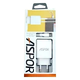 Сетевое зарядное устройство Aspor A826 PD плюс QC Fast Charger плюс USB кабель Micro белое          