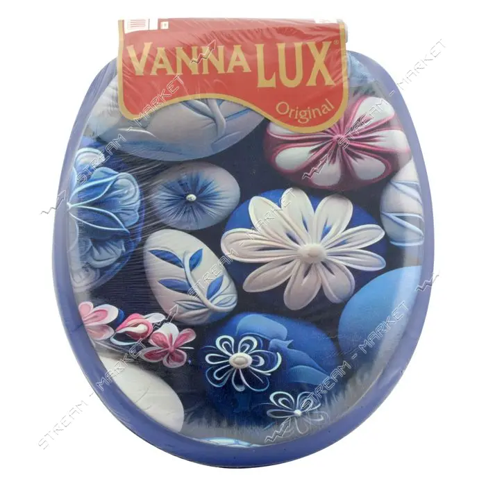 Сиденье для унитаза мягкое Vanna Lux темно-синее