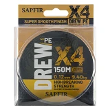 Шнур SAPFIR DREW X4 150мх0.12мм тест 9.4кг