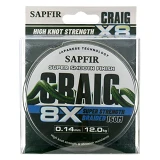 Шнур SAPFIR GRAIG 8X 150мх0.14мм тест 12кг