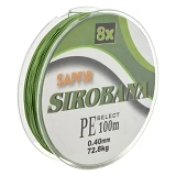 Шнур SAPFIR SIROBANA 8X 100мх0.4мм тест 72.8кг