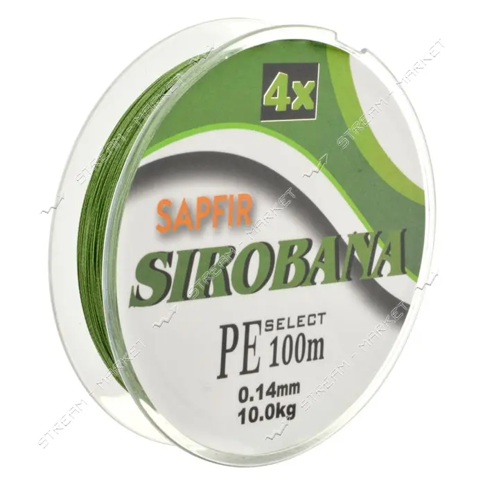 Шнур SAPFIR SIROBANA 4X 100мх0.14мм тест 10кг