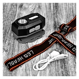 Фонарь налобный светодиодный SQ-802 1LED плюс 3SMD 1200mah аккумуляторный