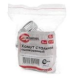 Хомут Intertool TC-0011 стальной оцинкованный 8мм d11-20мм 10шт