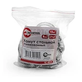 Хомут стальной оцинкованный Intertool TC-0014 8мм d14-27мм