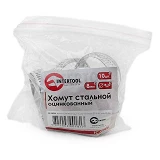 Хомут стальной оцинкованный Intertool TC-0018 8мм d18-32мм