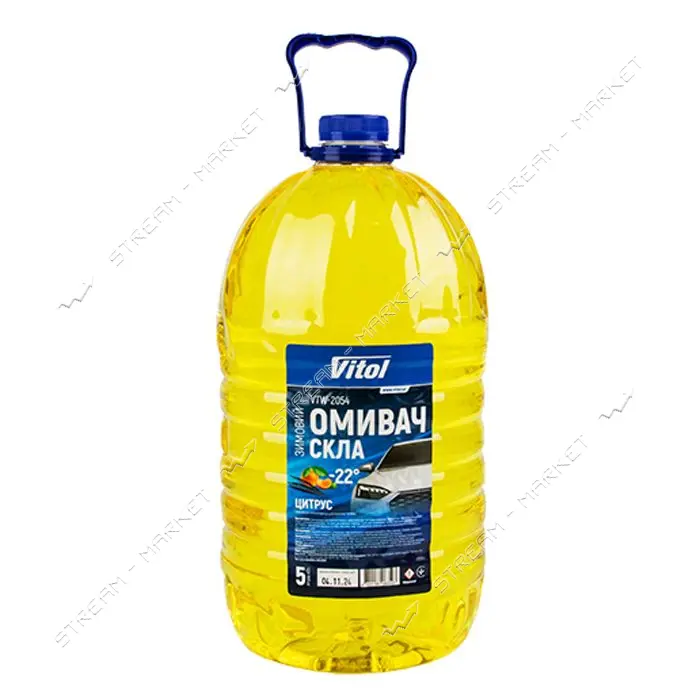Омыватель для стекла Vitol зимний -22 5л Цитрус