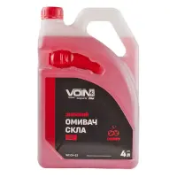 Омыватель для стекла Voin зимний -12 4л Вишня канистра с лейкой                                     