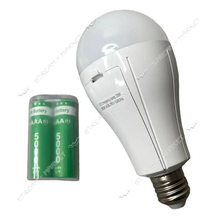 Лампа светодиодная LED аккумуляторная 20W-E27-220V-6500K