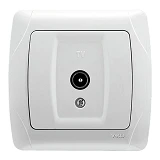 Розетка телевизионная концевая Viko Carmen 1010 белая