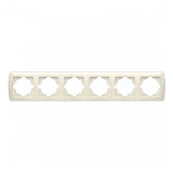 Рамка шестиместная Viko Carmen 2106 горизонтальная крем                                             