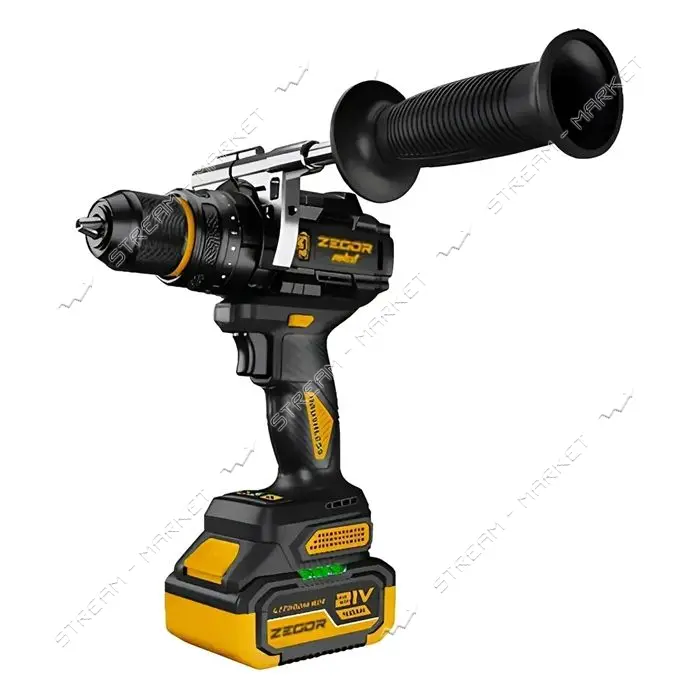 Аккумуляторная дрель-шуруповерт Zegor CDPP-21BLH-170 бесщеточный 2 аккум