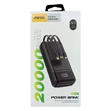 Портативное зарядное устройство Aspor A316 Fast Charge 20000mAh 22.5W плюс 3 кабеля черный