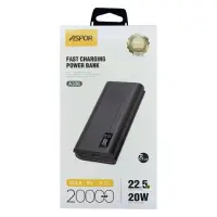 Портативное зарядное устройство Aspor A336 Fast Charge 4.0 20000mAh 22.5W черный                    