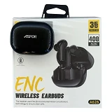 Bluetooth наушники Aspor A626 ENC Earbuds TWS черный                                                