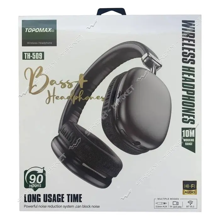 Bluetooth наушники Topomax TH-509 черный                                                            