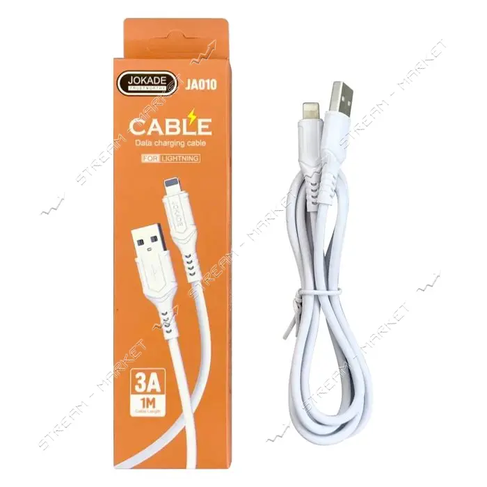 Кабель Jokade JA010 Lightning 3A/1m белый