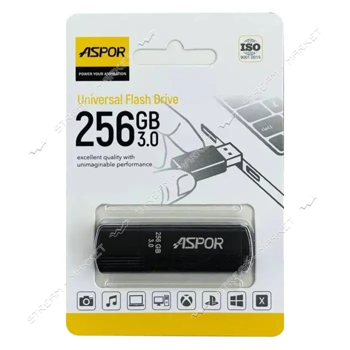 Флешка Aspor 256GB AR 121 черная                                                                    
