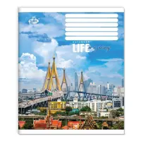 Тетрадь в клетку ТВ-7 Життя- це подорож 2576 5 дизайнов 36 листов                                   