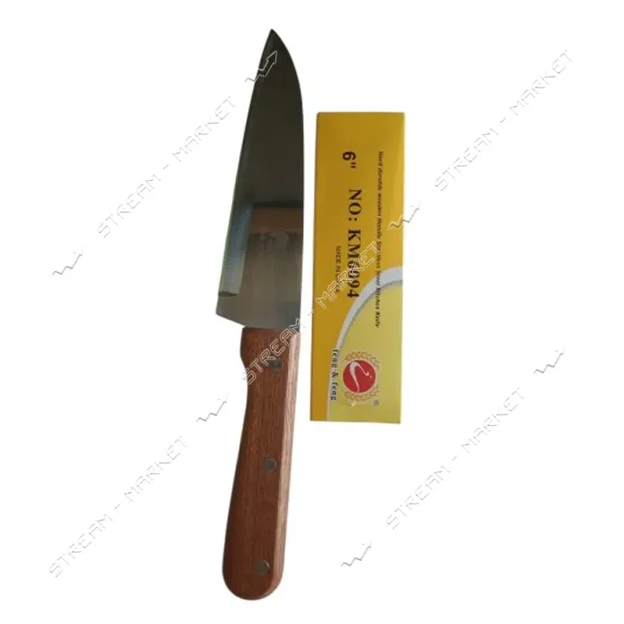 Нож кухонный КМ6094-30см деревянная ручка