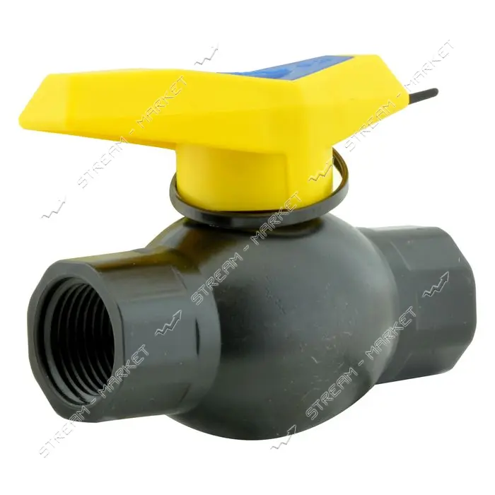 Кран шаровый цельнолитой ПНД STP D20 ВВ 1/2"х1/2" PP