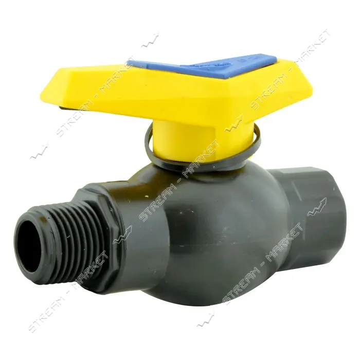 Кран шаровый цельнолитой ПНД STP D20 ВН 1/2"х1/2" PP                                                