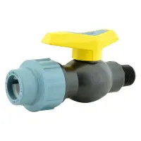 Кран шаровый цельнолитой ПНД STP D20 ЗН 20х1/2" PP                                                  
