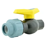 Кран шаровый цельнолитой ПНД STP D20 ЗВ 20х1/2" PP