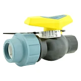 Кран шаровый цельнолитой ПНД STP D25 ЗВ 25х3/4" PP