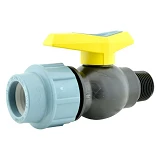 Кран шаровый цельнолитой ПНД STP D32 ЗН 32х1" PP                                                    