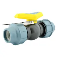Кран шаровый цельнолитой ПНД STP D40 ЗЗ 40х40 PP                                                    