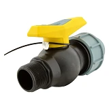 Кран шаровый цельнолитой ПНД STP D40 ЗН 40х1-1/4" PP                                                
