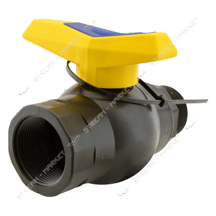 Кран шаровый цельнолитой ПНД STP D50 ВН 1-1/2"х1-1/2" PP                                            