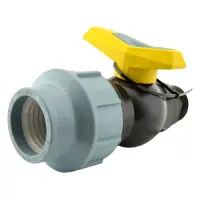Кран шаровый цельнолитой ПНД STP D50 ЗН 50х1-1/2" PP                                                