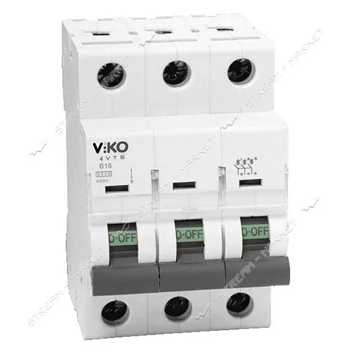 Автомат трехполюсный Viko тип C 25А 4.5кА