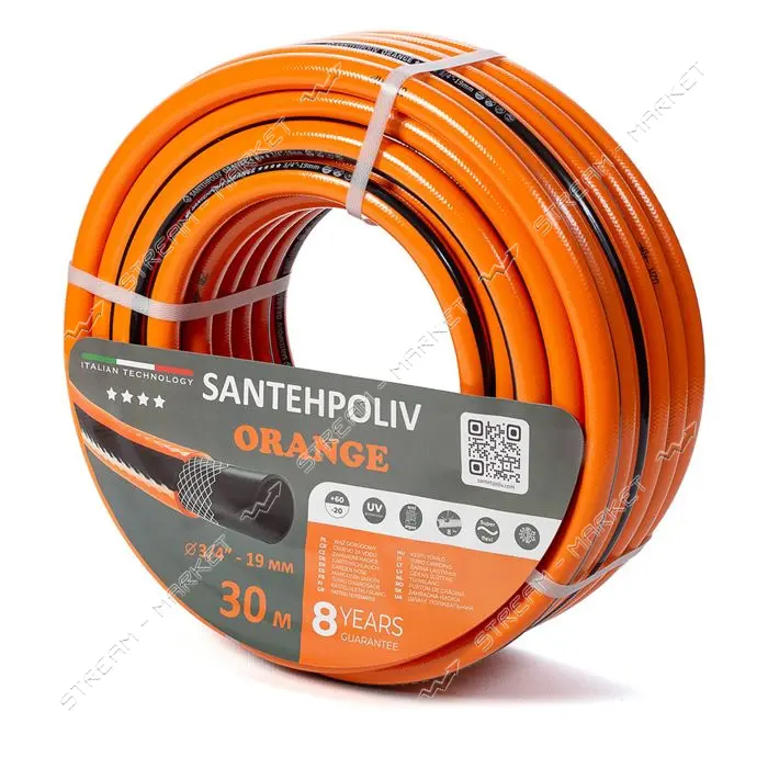 Шланг для полива Santehpoliv трехслойный 3/4" 30м ORANGE