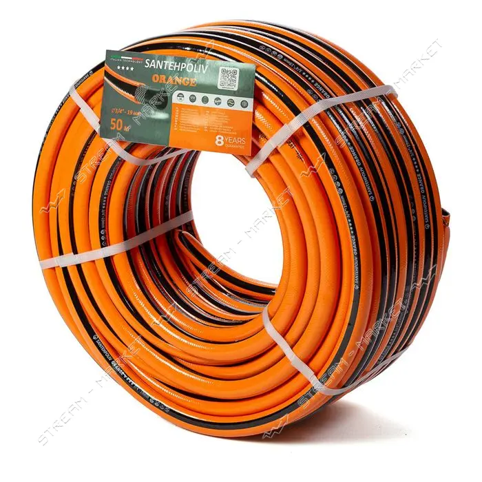 Шланг для полива Santehpoliv трехслойный 3/4" 50м ORANGE