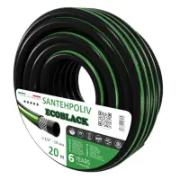 Шланг для поливу Santehpoliv тришаровий 3/4" 20м ECOBLACK                                           